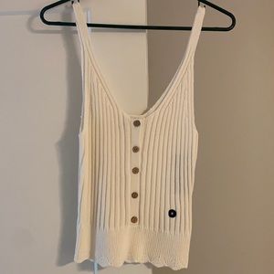 NWT Abercrombie cream tank sweater